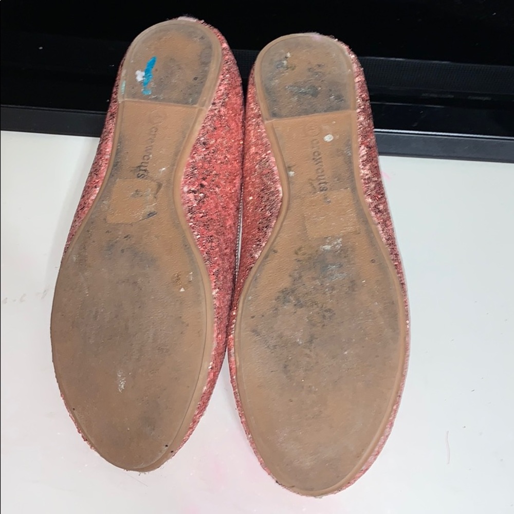 CREWCUTS ROSE GOLD/PINK GLITTER BALLET FLATS - Picture 2 of 3